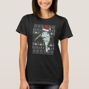 Ugly Sweater Style Xmas Lights Santa Narwhal Chris