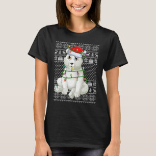 Ugly Sweater Style Xmas Lights Santa Polar Bear Ch