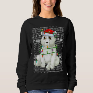 Ugly Sweater Style Xmas Lights Santa Polar Bear Ch