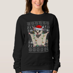Ugly Sweater Style Xmas Lights Santa Sugar Glider 