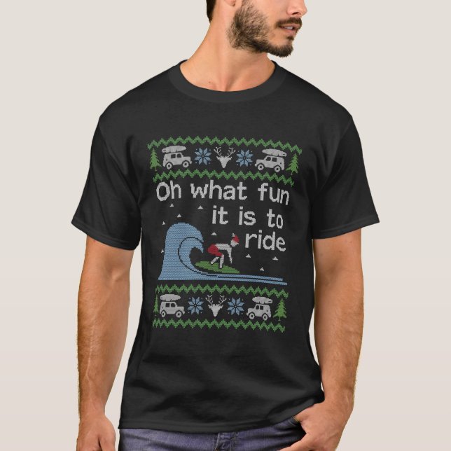 Ugly Sweater Surfer Surfing Surf Funny For Christm (Front)