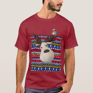 Ugly Sweater T-shirt Reindeer and bird funny party