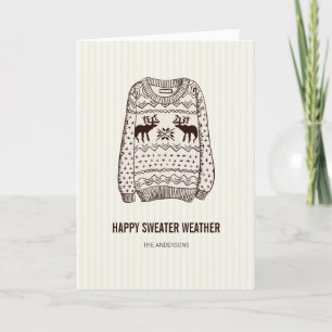 Ugly Sweater Weather Holiday Essentials Card