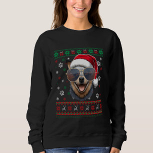 Ugly Sweater X-mas Santa Australian Cattle Dog Chr