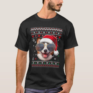 Ugly Sweater X mas Santa Cardigan Welsh Corgi Dog 