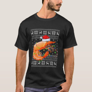 Ugly Sweater Xmas Lights Santa Hat Lobster Fish Ch