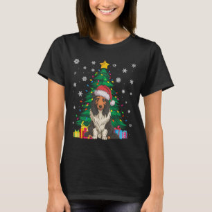 Ugly Sweater Xmas Tree Lights Bearded Collie Dog S