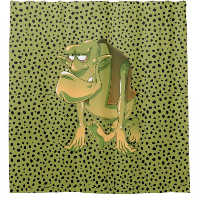 Ugly Troll Shower Curtain (Front)