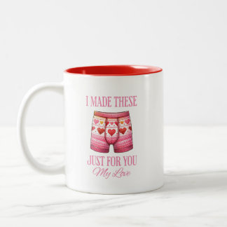 Ugly Underwear Valentines  Two-Tone Coffee Mug