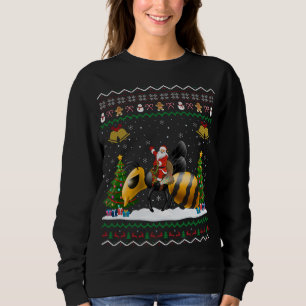 Ugly Wasp Xmas Gift Santa Riding Wasp Christmas Sweatshirt