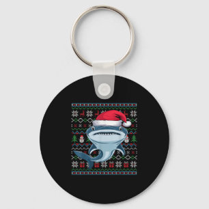 Ugly Whale Shark Lovers Xmas Sweater Santa Christm Key Ring