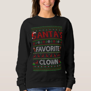 Ugly Xmas Lighting Santa's Favourite Clown Christm Sweatshirt