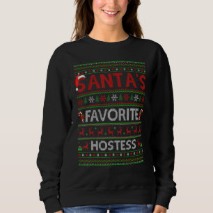 Ugly Xmas Lighting Santa's Favourite Hostess Chris Sweatshirt