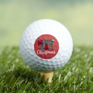 Ugly Xmas Merry and Bright Christmas Tree Santa  Golf Balls