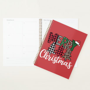 Ugly Xmas Merry and Bright Christmas Tree Santa Planner