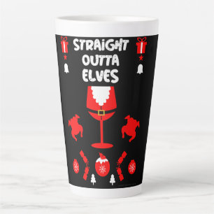 Ugly xmas office party latte mug