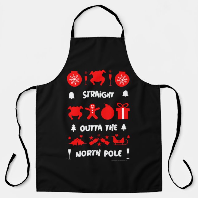 Ugly xmas office party sweater   apron (Front)