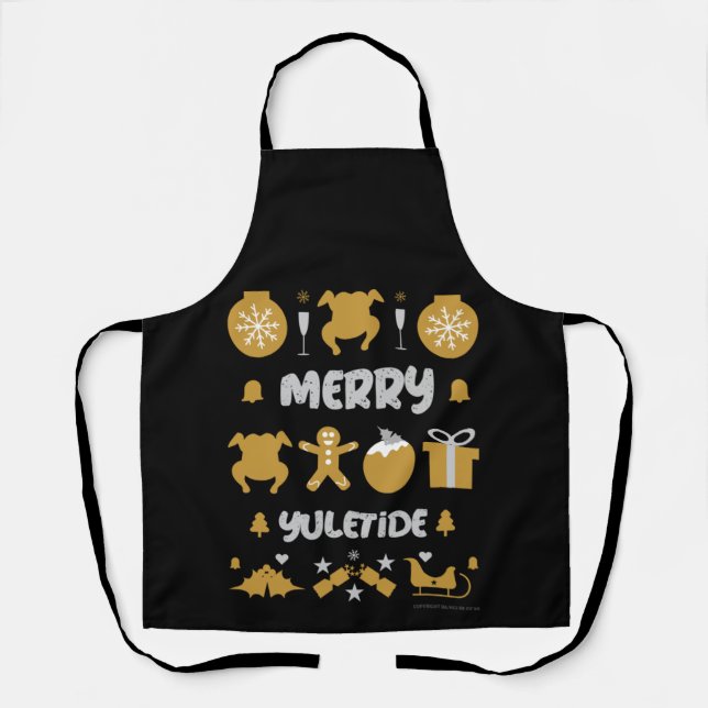 Ugly xmas office party sweater   apron (Front)