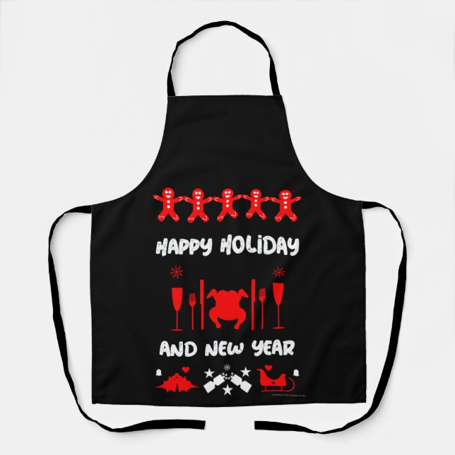 Ugly xmas office party sweater   apron (Front)