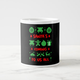 Ugly xmas office party sweater large coffee mug