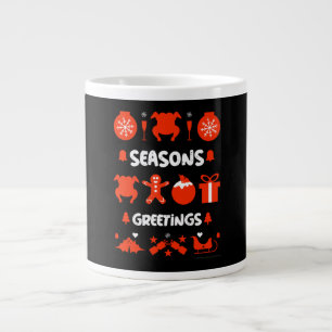 Ugly xmas office party sweater large coffee mug