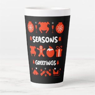 Ugly xmas office party sweater  latte mug