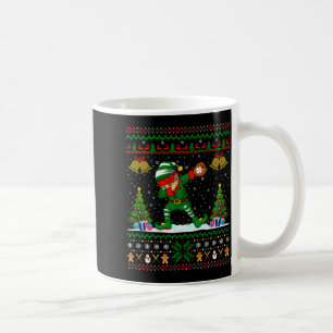 Ugly Xmas Pajamas Dabbing Elf Baseball Player Chri Coffee Mug