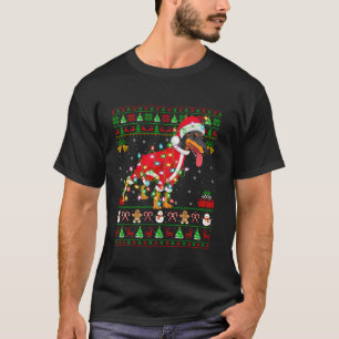 Ugly Xmas Santa Costume Doberman Dog Christmas T-Shirt