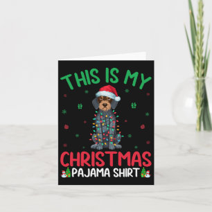 Ugly Xmas Santa German Wirehaired Pointer Dog Chri Card