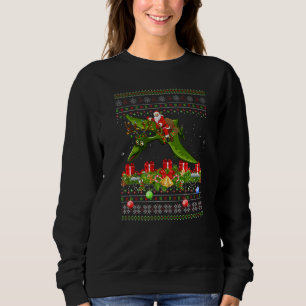 Ugly Xmas Santa Riding Pterodactyl Dinosaur Bird C Sweatshirt