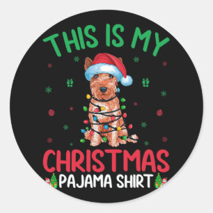 Ugly Xmas Soft Coated Wheaten Terrier Dog Christma Classic Round Sticker