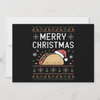 Ugly Xmas Sweater Lights Santa Taco Christmas
