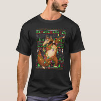 Ugly Xmas Sweater Style Lighting Anteater Christma