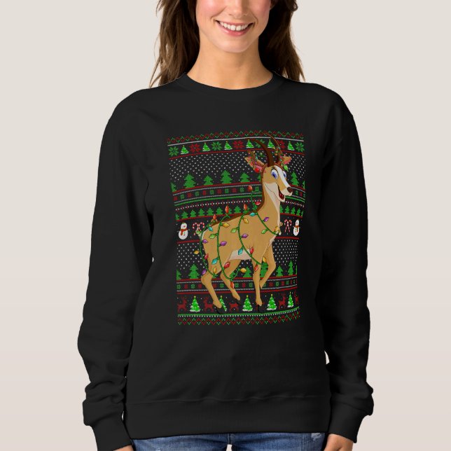 Ugly Xmas Sweater Style Lighting Chamois Christmas (Front)