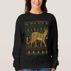 Ugly Xmas Sweater Style Lighting Cougar Christmas