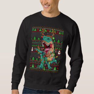 Ugly Xmas Sweater Style Lighting Dinosaur Christma