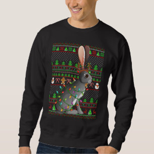 Ugly Xmas Sweater Style Lighting Hare Christmas