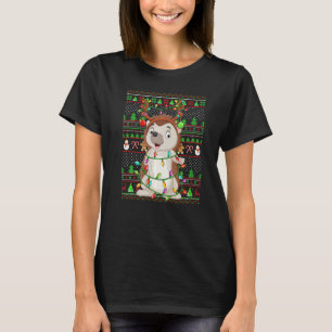 Ugly Xmas Sweater Style Lighting Hedgehog Christma