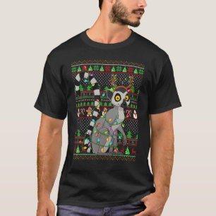 Ugly Xmas Sweater Style Lighting Lemur Christmas
