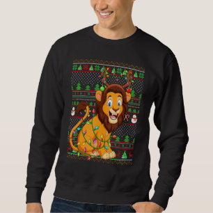 Ugly Xmas Sweater Style Lighting Lion Christmas