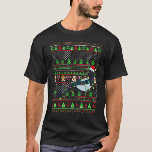 Ugly Xmas Sweater Style Lighting Magpie Bird Chris