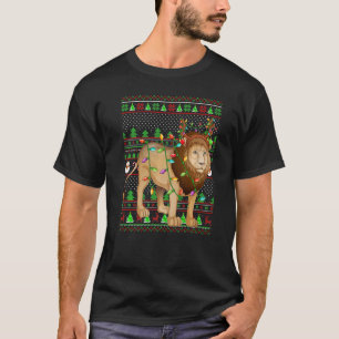 Ugly Xmas Sweater Style Lighting Mountain Lion Chr