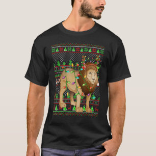 Ugly Xmas Sweater Style Lighting Mountain Lion Chr