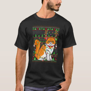 Ugly Xmas Sweater Style Lighting Persian Cat Chris