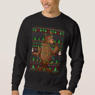 Ugly Xmas Sweater Style Lighting Sea Lion Christma