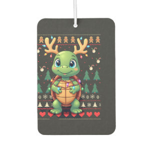 Ugly Xmas Sweater Style Lighting Turtle Christmas Car Air Freshener
