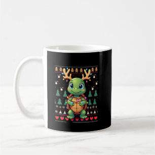 Ugly Xmas Sweater Style Lighting Turtle Christmas Coffee Mug