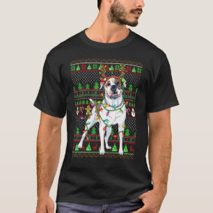 Ugly Xmas Sweater Style Lights American Bulldog Ch