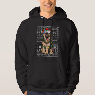 Ugly Xmas Sweater Style Santa German Shepherd Dog 