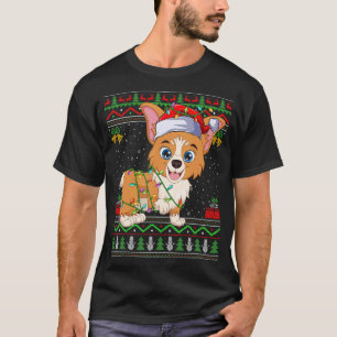 Ugly Xmas Sweater Style Santa Welsh Corgi Dog Chri